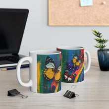 Load image into Gallery viewer, GreenLiving4Life Butterfly Collection - &quot;Yellow Butterfly Abstract&quot; Mug 11oz - GreenLiving4Life
