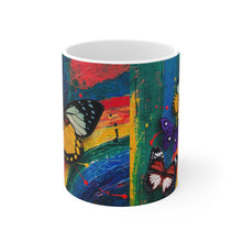 Load image into Gallery viewer, GreenLiving4Life Butterfly Collection - &quot;Yellow Butterfly Abstract&quot; Mug 11oz - GreenLiving4Life