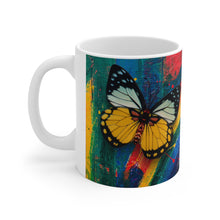 Load image into Gallery viewer, GreenLiving4Life Butterfly Collection - &quot;Yellow Butterfly Abstract&quot; Mug 11oz - GreenLiving4Life