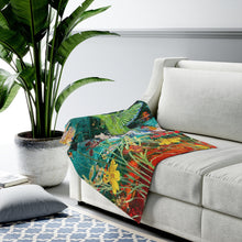 Load image into Gallery viewer, GreenLiving4Life Hummingbird Collection - &quot;Green Hummingbird In Flight&quot;  Velveteen Plush Blanket - GreenLiving4Life